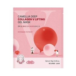 Гидрогелевая лифтинг-маска для V-зоны с коллагеном Round Lab Camellia Deep Collagen V Lifting Gel Mask